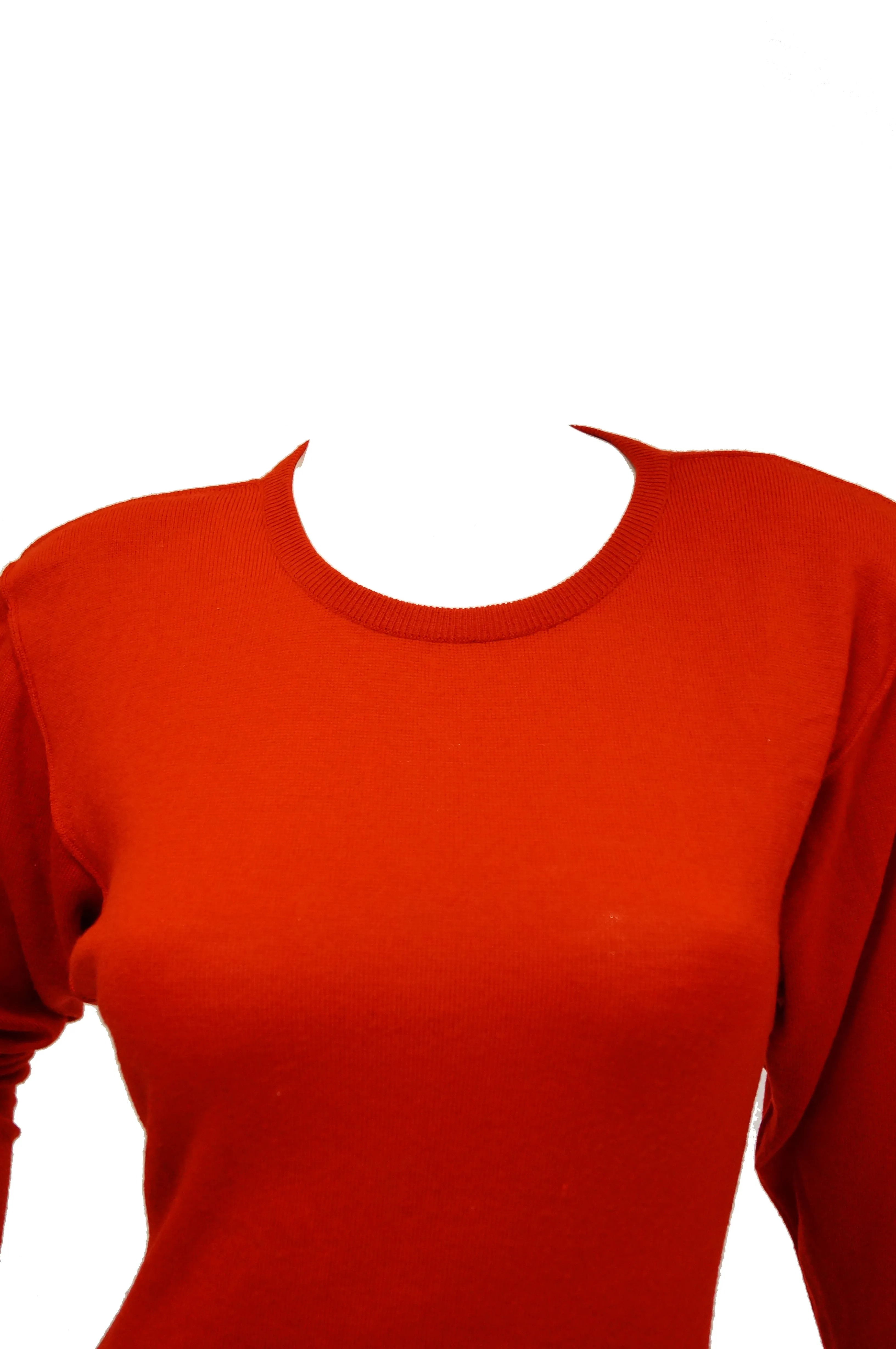 1990s Azzedine Alaia Valentine Red Virgin Wool Knit Dress