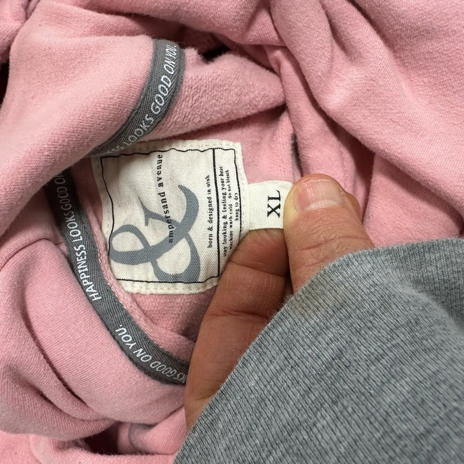Ampersand Avenue Pink Hoodie XL