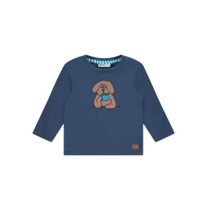 Baby Long Sleeve Tee - Blue Breakfast Dog by Babyface - FINAL SALE