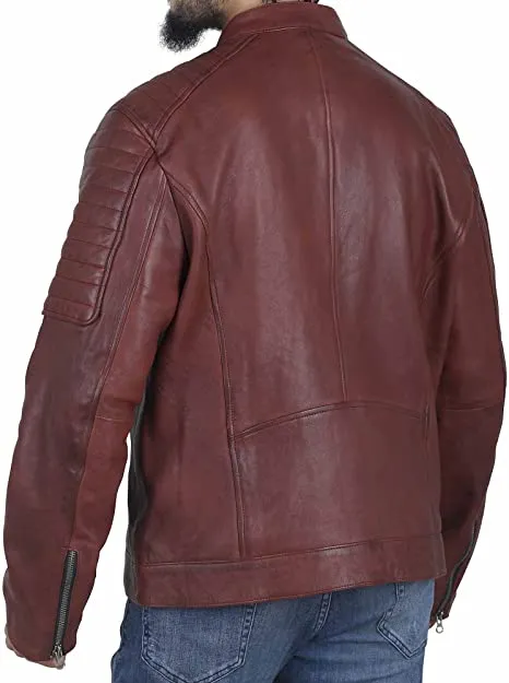 Brown Biker Leather Jacket