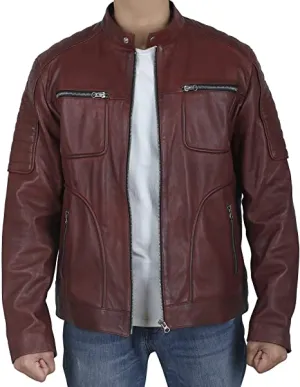 Brown Biker Leather Jacket