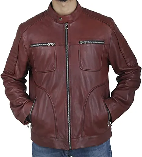 Brown Biker Leather Jacket