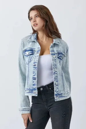 Button-Up Washed Denim Jacket | Timeless & Versatile Casual Wear