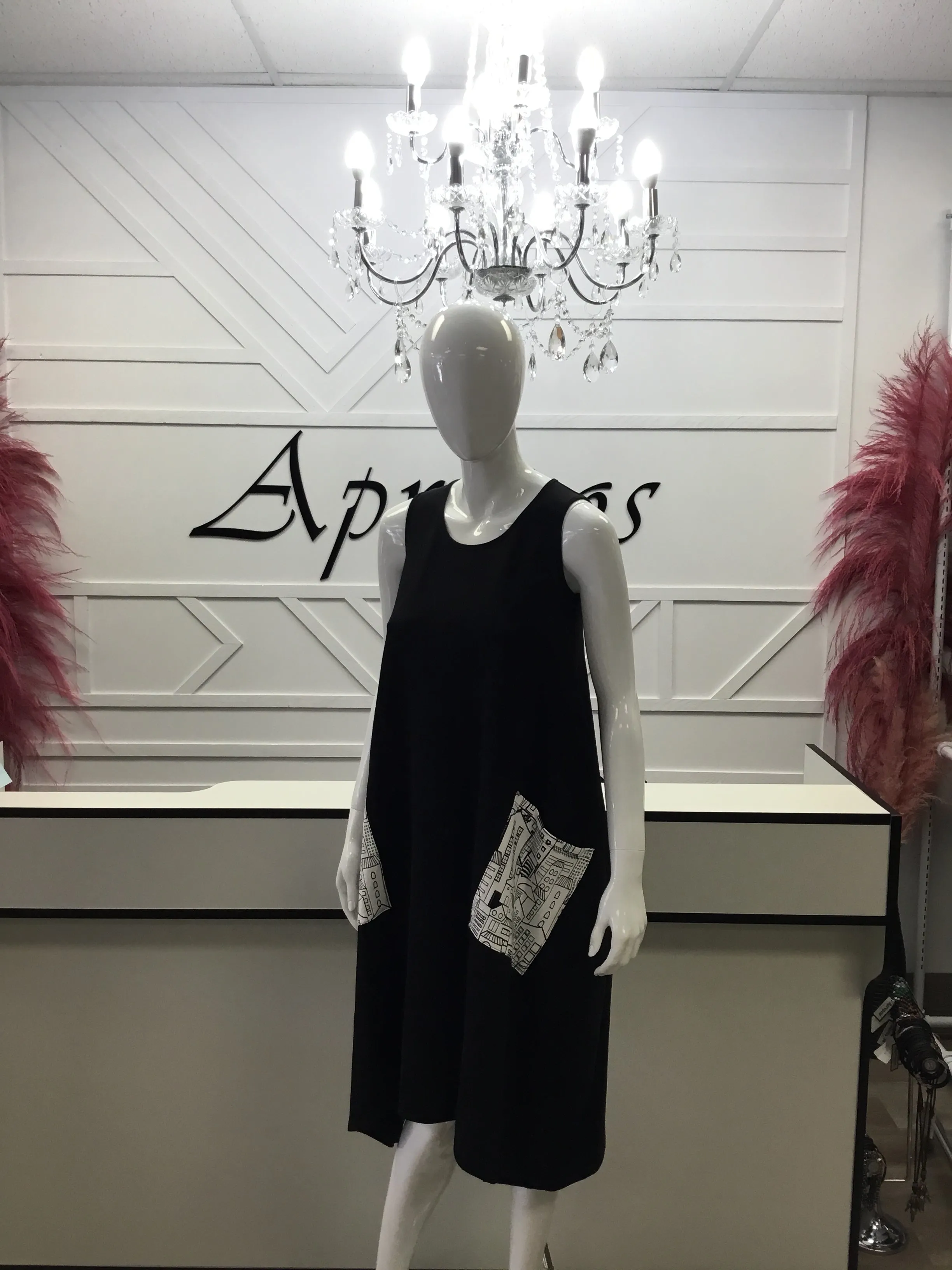 Compli K Knit Sleeveless Dress With Pockets AS 32531