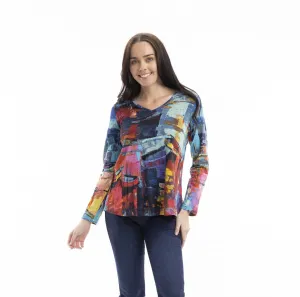 Contemporary V Long Sleeve T-Shirt - Night Boats