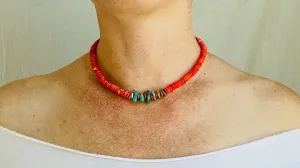 Coral and Turquoise Necklace