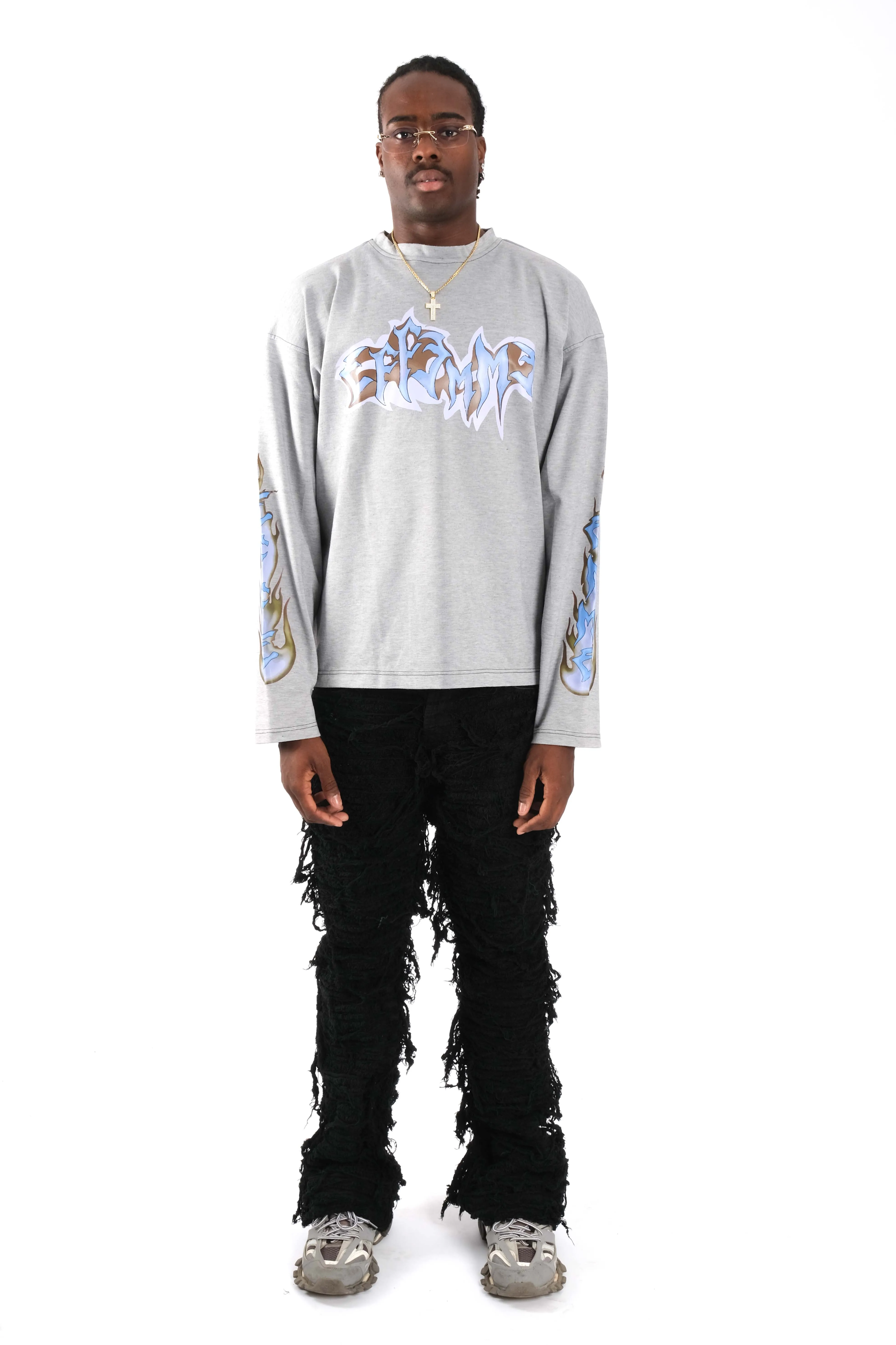 Long Sleeve Flame Grey