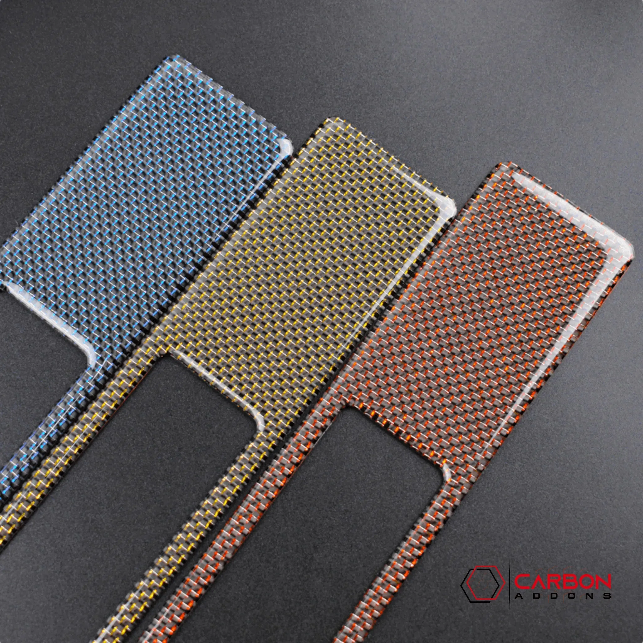 Reflective Carbon Fiber  Inner Door Sills Trim Overlay for Ford Mustang 2015-2023