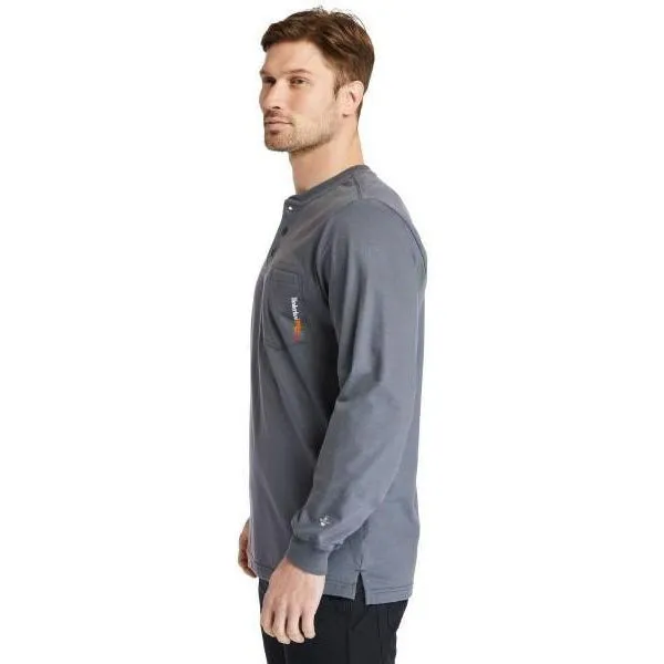 Timberland Pro Men's Flame Resistant Long Sleeve Work Henley - Charcoal - TB0A23P4003
