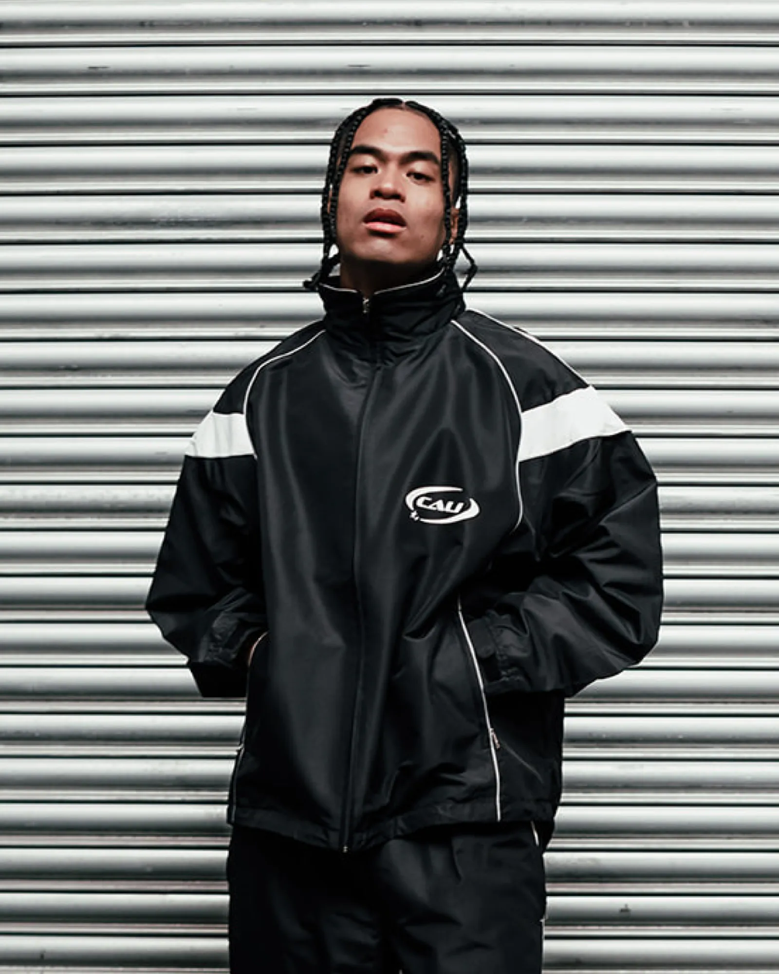 Track Jacket - Black/Dove